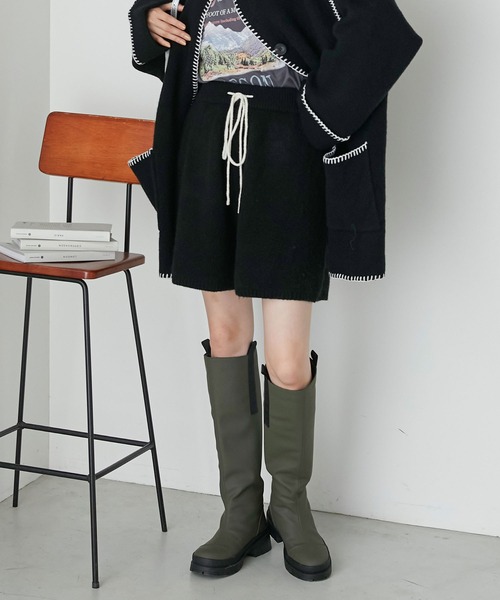 LB25SS-KNTE03 ハンドステッチクラッシュドサマーニット GREEN