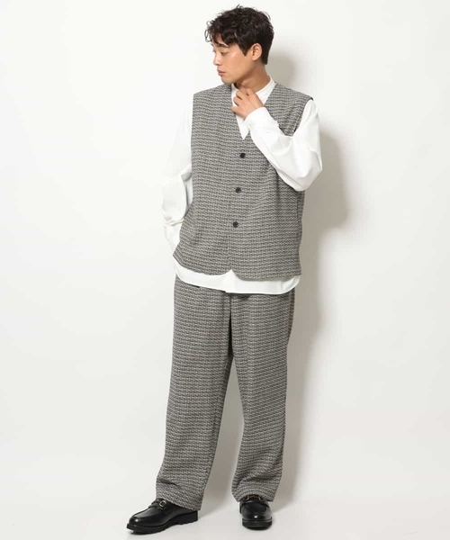 a.v.v（アーヴェヴェ）の「ワンサイズツイードベスト（ベスト・メンズ・ベージュ・53）」の8枚目の写真