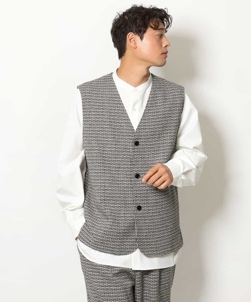 a.v.v（アーヴェヴェ）の「ワンサイズツイードベスト（ベスト・メンズ・ベージュ・53）」の10枚目の写真