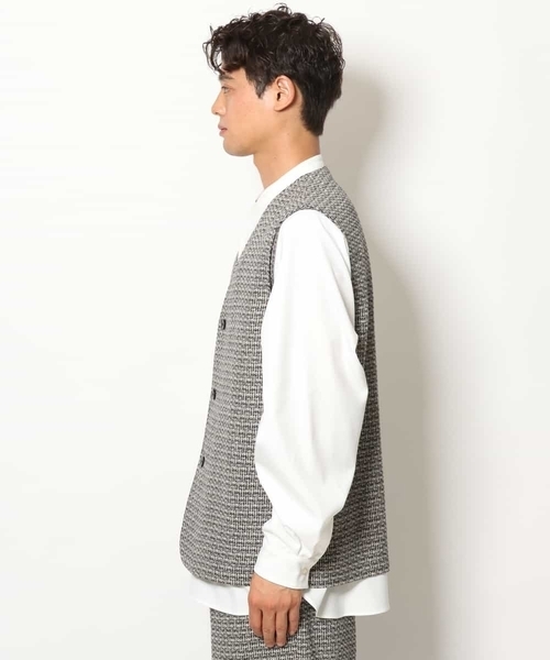 a.v.v（アーヴェヴェ）の「ワンサイズツイードベスト（ベスト・メンズ・ベージュ・53）」の12枚目の写真