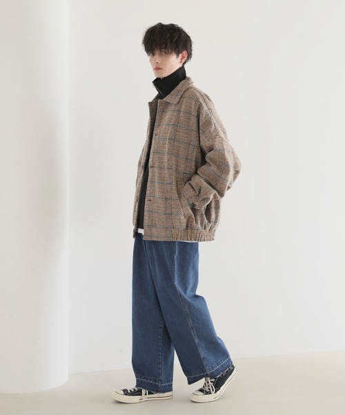 ASTRONOMY(アストロノミー)の「Buyer's Select/ビッグシルエットツイードコーチジャケット(ブルゾン・メンズ・ネイビー/ベージュ・L/M)」の10枚目の写真