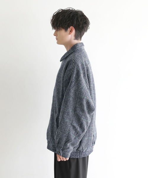 ASTRONOMY(アストロノミー)の「Buyer's Select/ビッグシルエットツイードコーチジャケット(ブルゾン・メンズ・ネイビー/ベージュ・L/M)」の19枚目の写真
