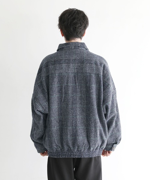 ASTRONOMY(アストロノミー)の「Buyer's Select/ビッグシルエットツイードコーチジャケット(ブルゾン・メンズ・ネイビー/ベージュ・L/M)」の20枚目の写真
