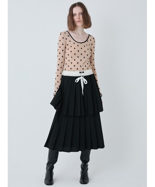 トップス SORIN SWAN LAKE U-NECK TOPI SWAN LAKE U-NECK TOP/スワンレイク Uネックトップ（カットソー