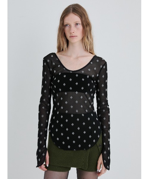 SORIN / ソリン　SWAN LAKE U-NECK TOP SWAN LAKE U-NECK TOP/スワンレイク Uネックトップ（Tシャツ