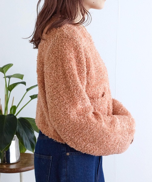 René basic ルネ　ピンク　リボン　Wジッパーカーディガン　未使用 最終値！ルネ ピンク リボン ダブルジップカーディガン