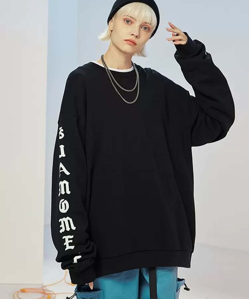WESTSEA(ウエストシー)の「SUAMOMENT バック爪モチーフ BIG 長袖 スエットクルー(スウェット・メンズ・ダークパープル/ブラック/オレンジ・L/M)」の12枚目の写真