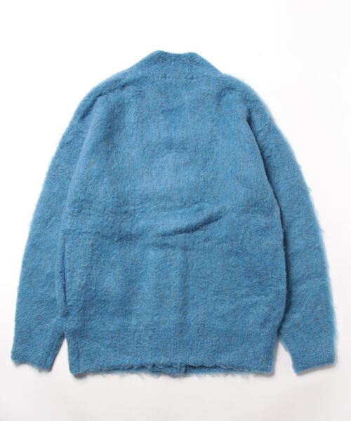 Munich（ミューニック）の「ブークレーヤーンブラッシュニットVネックカーディガン（カーディガン/ボレロ・レディース・グレイッシュベージュ/アイボリー/ブルー・FREE）」の6枚目の写真