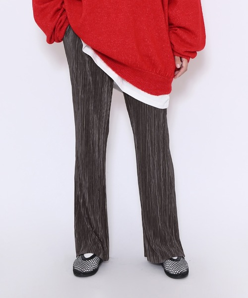 PUNYUS（プニュズ）の「クリスタルプリーツフレアパンツ（その他パンツ・レディース・ダークグリーン/ダークグレー/ブラック・1/4/3/2）」の19枚目の写真