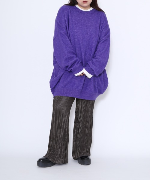 PUNYUS（プニュズ）の「クリスタルプリーツフレアパンツ（その他パンツ・レディース・ダークグリーン/ダークグレー/ブラック・1/4/3/2）」の7枚目の写真