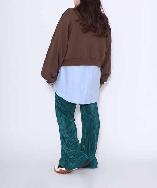 PUNYUS（プニュズ）の「クリスタルプリーツフレアパンツ（その他パンツ・レディース・ダークグリーン/ダークグレー/ブラック・1/4/3/2）」の11枚目の写真