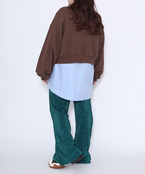 PUNYUS（プニュズ）の「クリスタルプリーツフレアパンツ（その他パンツ・レディース・ダークグリーン/ダークグレー/ブラック・1/4/3/2）」の15枚目の写真