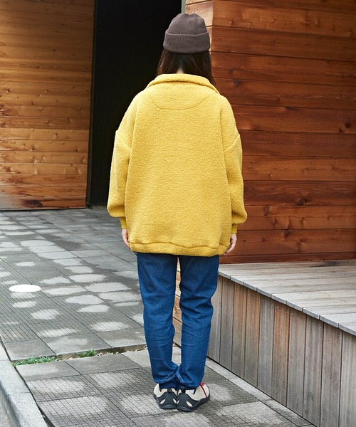 CUBE SUGAR(キューブシュガー)の「GENTIL(ジャンティ)ボアハーフジッププルオーバー(その他トップス・レディース・ブラック/イエロー/パープル/ブルー/レオパード・M)」の11枚目の写真