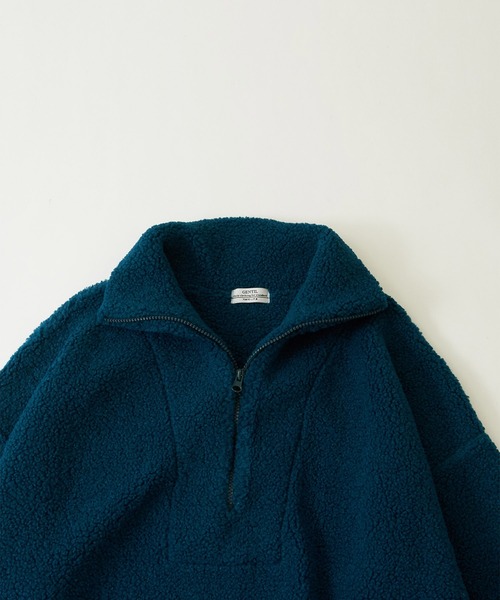 CUBE SUGAR(キューブシュガー)の「GENTIL(ジャンティ)ボアハーフジッププルオーバー(その他トップス・レディース・ブラック/イエロー/パープル/ブルー/レオパード・M)」の22枚目の写真