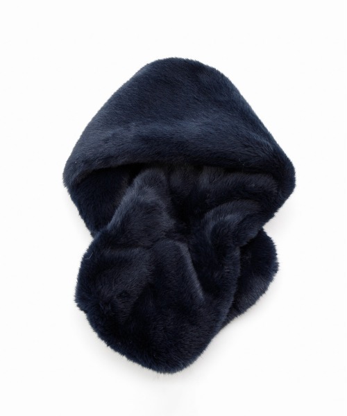 Casselini（キャセリーニ）の「Casselini(キャセリーニ)モチーフファーティペット（マフラー・レディース・ネイビー/ベージュ/ピンク/ブラウン/ミント/ブルー・FREE）」の12枚目の写真