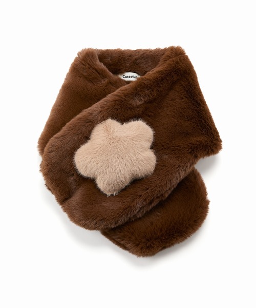 Casselini（キャセリーニ）の「Casselini(キャセリーニ)モチーフファーティペット（マフラー・レディース・ネイビー/ベージュ/ピンク/ブラウン/ミント/ブルー・FREE）」の21枚目の写真