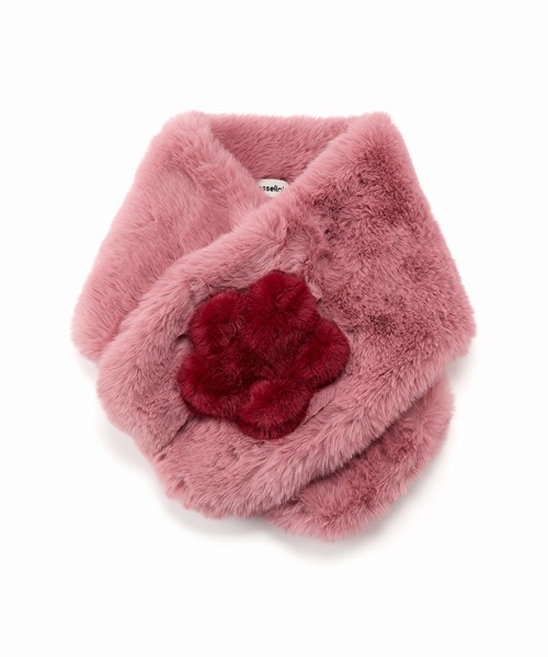 Casselini（キャセリーニ）の「Casselini(キャセリーニ)モチーフファーティペット（マフラー・レディース・ネイビー/ベージュ/ピンク/ブラウン/ミント/ブルー・FREE）」の18枚目の写真