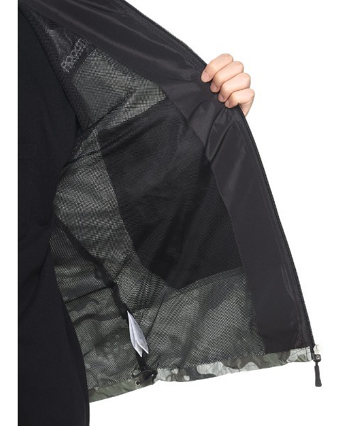 OUTDOOR PRODUCTS(アウトドアプロダクツ)の「裏メッシュ 迷彩切り替え パーカー(ナイロンジャケット・メンズ・カーキ/ブラック・M/L/LL)」の12枚目の写真