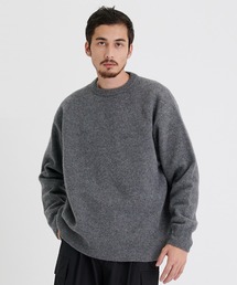 【ATON/エイトン】WOOL MOHAIR CREWNECK SWEATER/ウールモヘヤクルーネックセーター