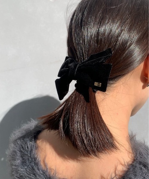 E&C closet…（イーアンドシークローゼット）の「ビックベロアリボンヘアゴム（ヘアゴム・レディース・ブラック・FREE）」の19枚目の写真