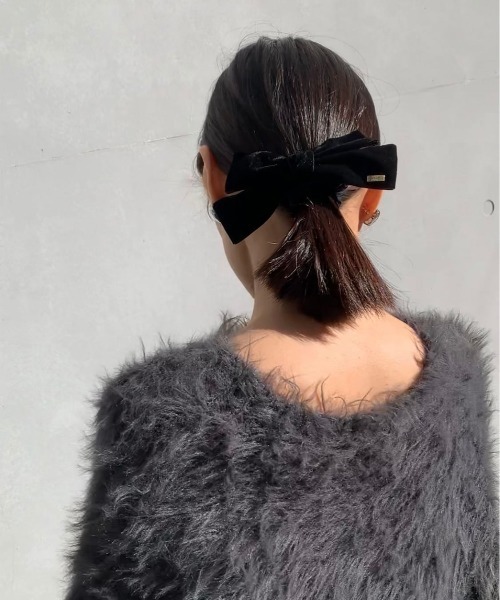 E&C closet…（イーアンドシークローゼット）の「ビックベロアリボンヘアゴム（ヘアゴム・レディース・ブラック・FREE）」の20枚目の写真