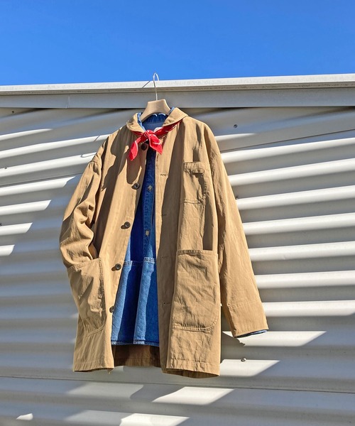 PAR ICI（パーリッシィ）の「ラチネ ミドル丈コート（その他アウター・レディース・ベージュ/ブルー・FREE）」の2枚目の写真