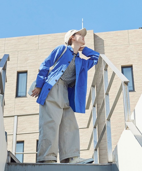 PAR ICI（パーリッシィ）の「ラチネ ミドル丈コート（その他アウター・レディース・ベージュ/ブルー・FREE）」の5枚目の写真