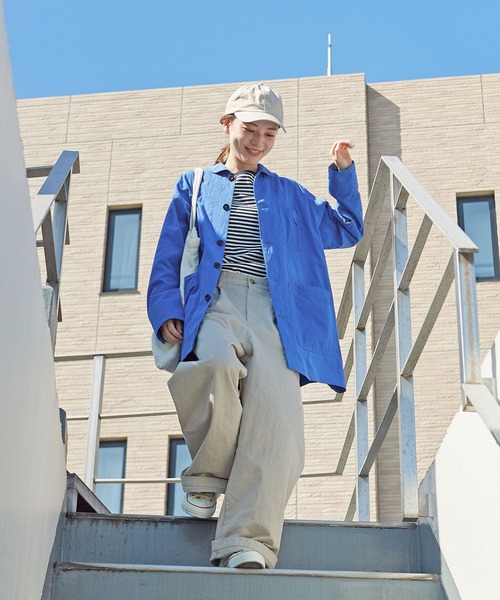 PAR ICI（パーリッシィ）の「ラチネ ミドル丈コート（その他アウター・レディース・ベージュ/ブルー・FREE）」の7枚目の写真