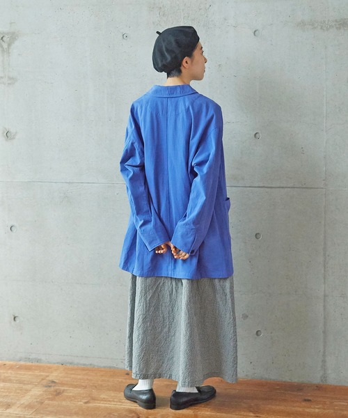 PAR ICI（パーリッシィ）の「ラチネ ミドル丈コート（その他アウター・レディース・ベージュ/ブルー・FREE）」の16枚目の写真