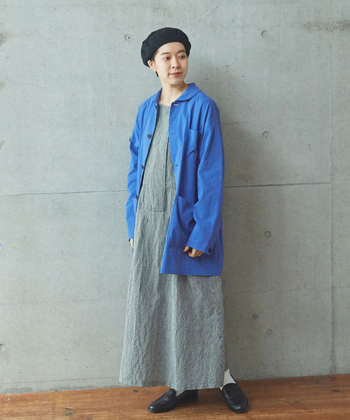 PAR ICI（パーリッシィ）の「ラチネ ミドル丈コート（その他アウター・レディース・ベージュ/ブルー・FREE）」の14枚目の写真