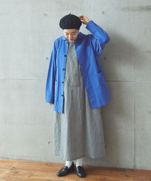 PAR ICI（パーリッシィ）の「ラチネ ミドル丈コート（その他アウター・レディース・ベージュ/ブルー・FREE）」の15枚目の写真