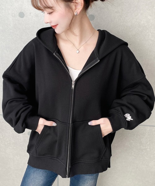 NIKEレディース フルジップ パーカーフーディー刺繍スウッシュワンポイント NIKE - NIKEレディース フルジップ パーカーフーディー刺繍スウッシュ