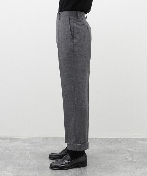 417 EDIFICE(フォーワンセブンエディフィス)の「【MOONLIGHT CLOTHING】ウール フランネル スラックス(スラックス・メンズ・ネイビー/グレー・SMALL/MEDIUM/LARGE)」の22枚目の写真
