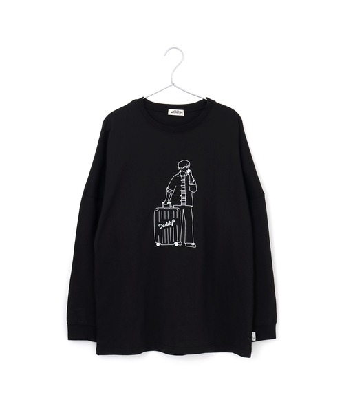 MAKE YOUR DAY(メイクユアデイ)の「おでかけファミリー長袖Tシャツ■パパサイズ(Tシャツ/カットソー・メンズ・ブラック/ベージュ/オフホワイト・M/L)」の2枚目の写真