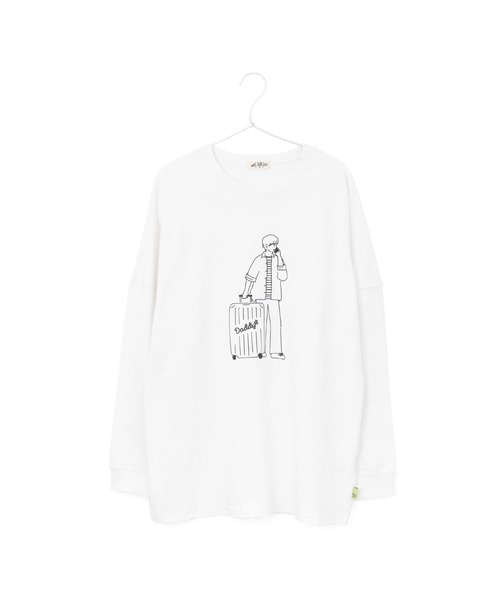 MAKE YOUR DAY(メイクユアデイ)の「おでかけファミリー長袖Tシャツ■パパサイズ(Tシャツ/カットソー・メンズ・ブラック/ベージュ/オフホワイト・M/L)」の6枚目の写真