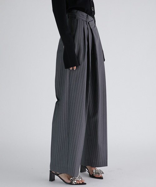 PRANK PROJECT(プランクプロジェクト)の「モヘアウールアシメタックパンツ / Mohair Wool Asymmetry Tack Pants(スラックス・レディース・ネイビー/グレー・38/36)」の13枚目の写真