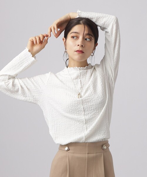 Cutie Blonde（キューティーブロンド）の「◆【洗える】ふくれシャーリングインナー（Tシャツ/カットソー・レディース・ライトブルー/ブラック/ホワイト系・02/03/04）」の2枚目の写真