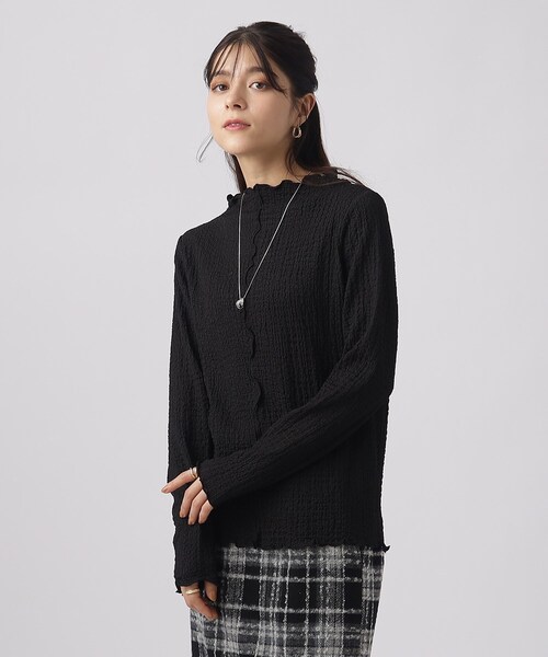 Cutie Blonde（キューティーブロンド）の「◆【洗える】ふくれシャーリングインナー（Tシャツ/カットソー・レディース・ライトブルー/ブラック/ホワイト系・02/03/04）」の3枚目の写真