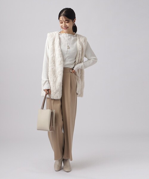 Cutie Blonde（キューティーブロンド）の「◆【洗える】ふくれシャーリングインナー（Tシャツ/カットソー・レディース・ライトブルー/ブラック/ホワイト系・02/03/04）」の20枚目の写真