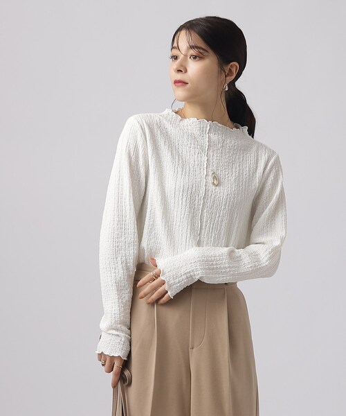 Cutie Blonde（キューティーブロンド）の「◆【洗える】ふくれシャーリングインナー（Tシャツ/カットソー・レディース・ライトブルー/ブラック/ホワイト系・02/03/04）」の15枚目の写真