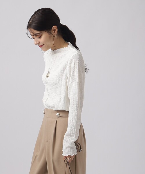 Cutie Blonde（キューティーブロンド）の「◆【洗える】ふくれシャーリングインナー（Tシャツ/カットソー・レディース・ライトブルー/ブラック/ホワイト系・02/03/04）」の6枚目の写真