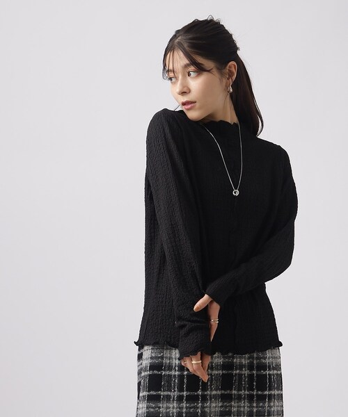 Cutie Blonde（キューティーブロンド）の「◆【洗える】ふくれシャーリングインナー（Tシャツ/カットソー・レディース・ライトブルー/ブラック/ホワイト系・02/03/04）」の9枚目の写真