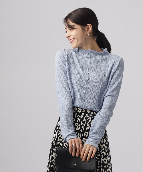 Cutie Blonde（キューティーブロンド）の「◆【洗える】ふくれシャーリングインナー（Tシャツ/カットソー・レディース・ライトブルー/ブラック/ホワイト系・02/03/04）」の4枚目の写真