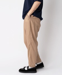 【涼】麻レーヨンテーパードパンツ