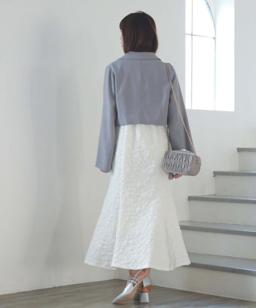 archives(アルシーヴ)の「ボタンスリーブショートテーラードジャケット(テーラードジャケット・レディース・ブラック/アイボリー/グレー・MEDIUM)」の16枚目の写真