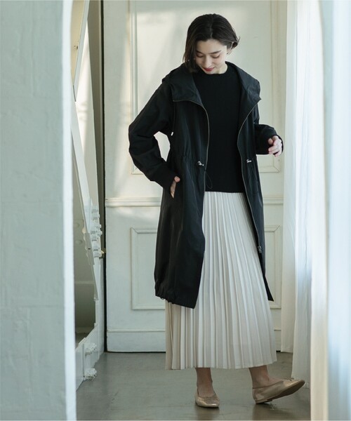 OPAQUE.CLIP（オペークドットクリップ）の「◆シャンブレープリーツスカート【洗濯機洗い可】（スカート・レディース・ライトベージュ/オフホワイト/チャコールグレー/ライトグレー・38/40/42）」の8枚目の写真