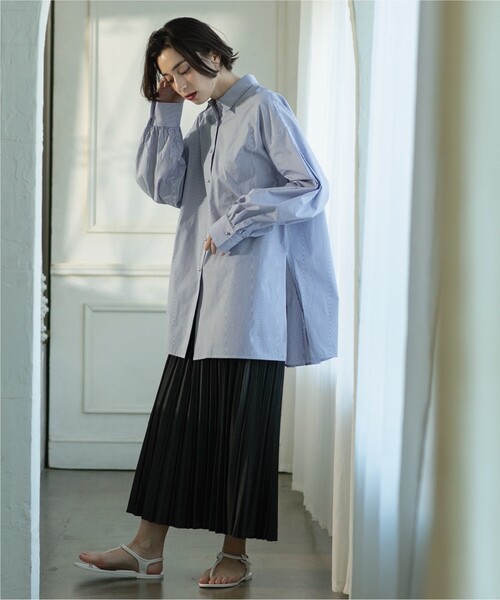 OPAQUE.CLIP（オペークドットクリップ）の「◇シャンブレープリーツ