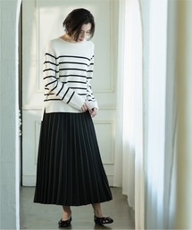 OPAQUE.CLIP | シャンブレープリーツスカート【洗濯機洗い可】(スカート)