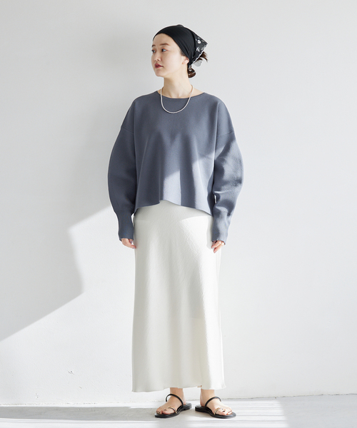 IENA（イエナ）の「ファインコットンスムースプルオーバー（ニット
