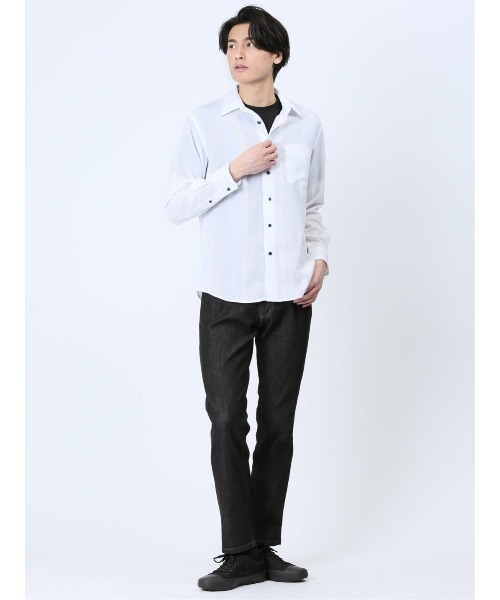 TAKA-Q（タカキュー）の「【ストレッチ】タカキュー クロスストレッチ スリムデニム（デニムパンツ・メンズ・ネイビー/ブラック・LARGE/X-LARGE/MEDIUM/S）」の3枚目の写真